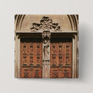Main Portal of the Saint-Sauveur Cathedral 15 Cm Square Badge