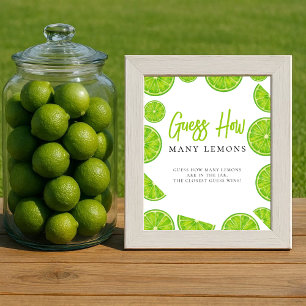 Main Squeeze Bridal Shower How many Lemons Sign