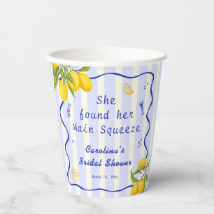 Main Squeeze Bridal Shower Lemon  Paper Cups