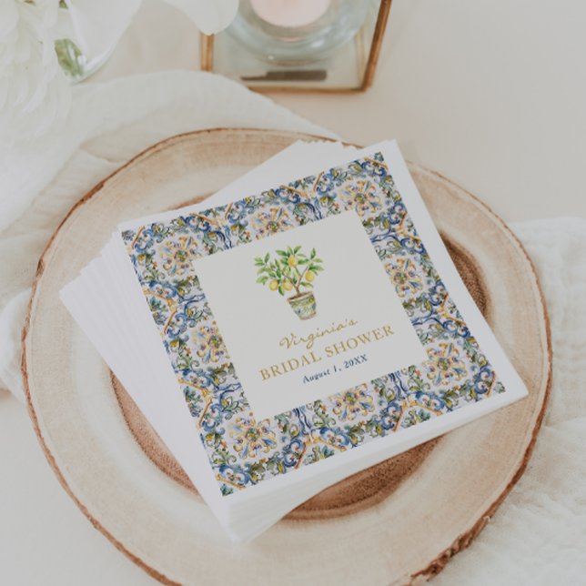 Main Squeeze Bridal Shower Napkins (Italian Main Squeeze Bridal Shower Napkins by Painted Paperie
)