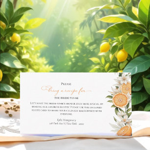Main Squeeze   Bridal Shower Recipe Request Card
