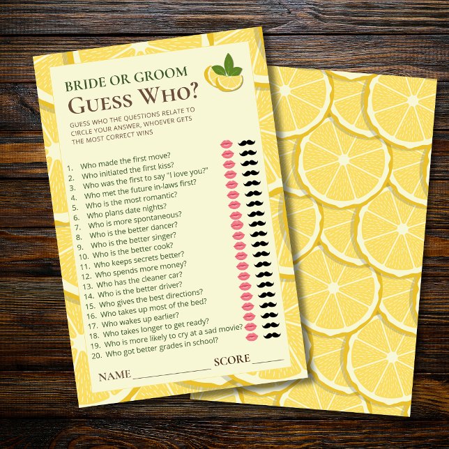 Main Squeeze Bride or Groom Game | Lemon Bridal (Creator Uploaded)