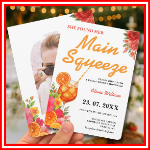 Main Squeeze Chic Citrus Bridal Shower Invitation