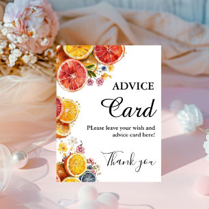 Main Squeeze Citrus Advice bridal shower sign