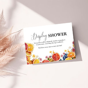 Main Squeeze Citrus bridal shower DIsplay Enclosure Card
