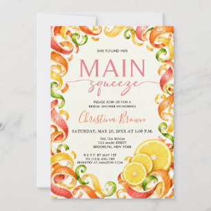 Main Squeeze Citrus Bridal Shower Invitation