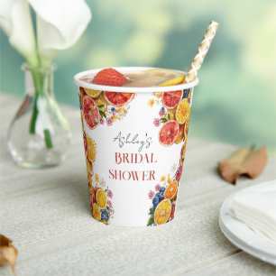 Main Squeeze Citrus Bridal Shower  Paper Cups