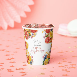 Main Squeeze Citrus Bridal Shower  Paper Cups