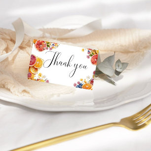 Main Squeeze Citrus  Bridal Shower Thank You Card