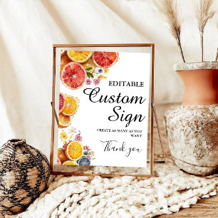 Main Squeeze Citrus Custom bridal shower sign