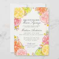 Main Squeeze Citrus Floral Orange Bridal Shower