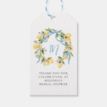 Main Squeeze Citrus Lemon Monogram Bridal Shower