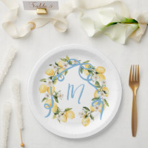 Main Squeeze Citrus Lemon Monogram Bridal Shower