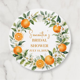Main Squeeze Citrus Orange Bridal Shower Favour Tags