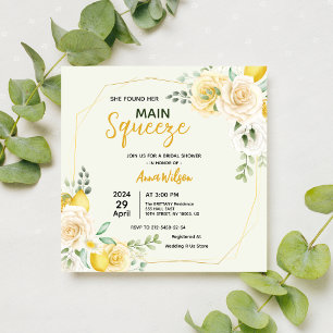 Main Squeeze Elegant Bridal Shower Invitation
