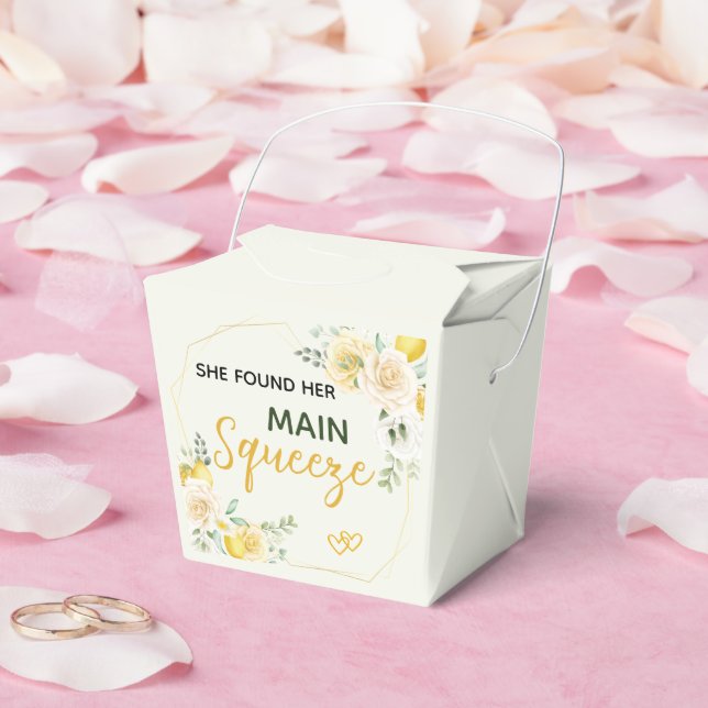 Main Squeeze Elegant Lemon Floral Bridal Shower  Favour Box (Wedding)