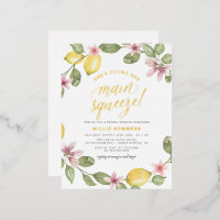 Main Squeeze Floral Lemon Wreath Bridal Shower