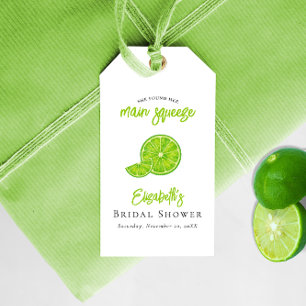 Main Squeeze Green Lime Bridal Shower Favor Tags