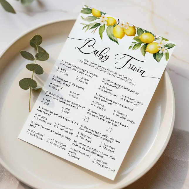 Main squeeze lemon baby trivia game (Creator Uploaded)