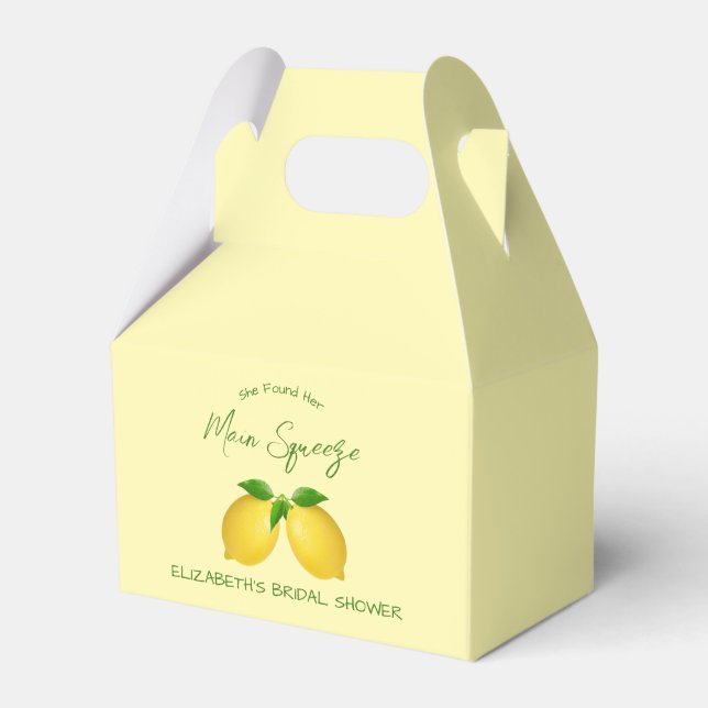 Main Squeeze Lemon Bridal Shower Favour Box (Front Side)