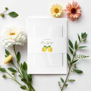 Main Squeeze Lemon Bridal Shower Invitation Belly Band