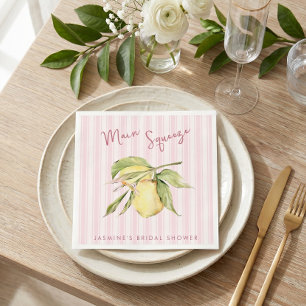 Main Squeeze Lemon Bridal Shower  Napkin