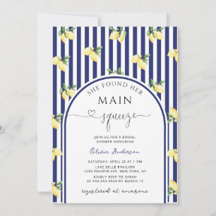 Main Squeeze Lemon Bridal Shower QR Code Invitation
