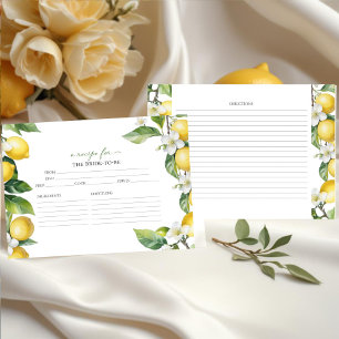 Main Squeeze Lemon Bridal Shower Recipe Cards