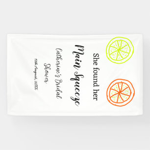 Main Squeeze lemon citrus bridal shower add name d Banner
