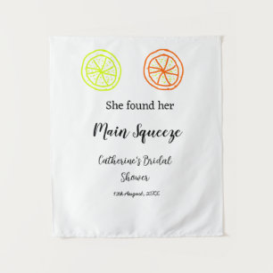Main Squeeze lemon citrus bridal shower add name d Tapestry