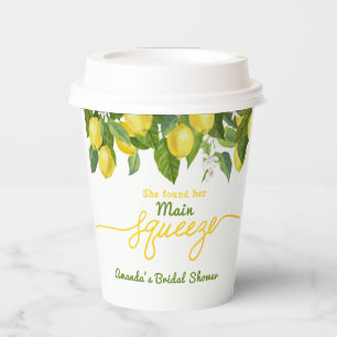 Main Squeeze Lemon Theme Wedding Bridal Shower Paper Cups