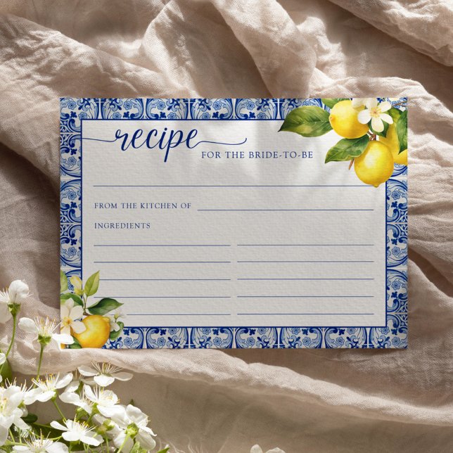 Main Squeeze Lemons Recipe for the Bride Invitation (Creator Uploaded)