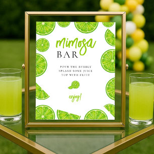 Main Squeeze Lime Bridal Shower Mimosa Bar Sign