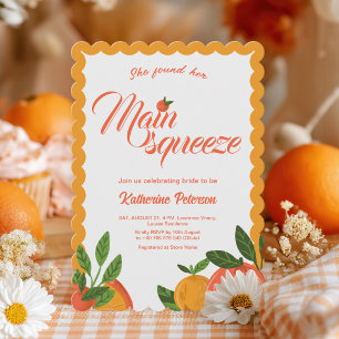 Main Squeeze orange Bridal Shower Bright Invitation