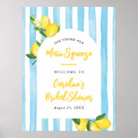Main Squeeze Summer Lemon Bridal Shower Welcome