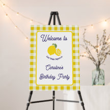 Main Squeeze Welcome Sign Kids Birthday