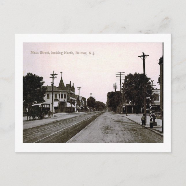Main St., Belmar, New Jersey Vintage Postcard (Front)