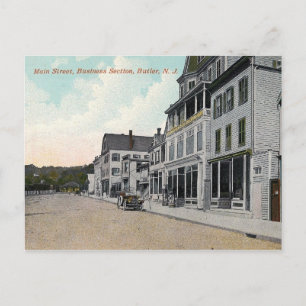 Main St, Butler, New Jersey, Vintage Postcard