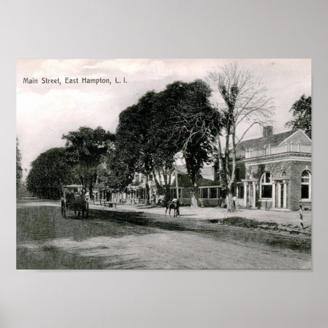 Main St., East Hampton, NY Vintage Poster (Front)