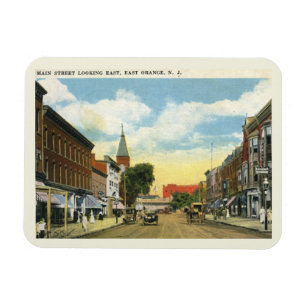 Main St., East Orange NJ 1922 Vintage Style Magnet