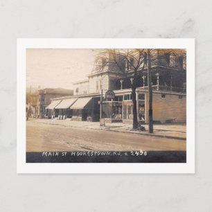 Main St.,  Moorestown, New Jersey 1924 Vintage Postcard