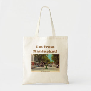 Main St Nantucket c1960s Vintage Style Tote Bag
