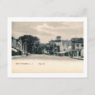 Main St., Sag Harbour, Long Island, NY Vintage Postcard