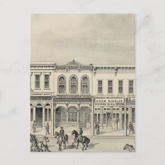 Main St Woodland 2 Postcard (Front)