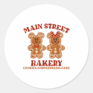 Main Street Bakery Cookies Gingerbread Cake Christ Classic Round Sticker