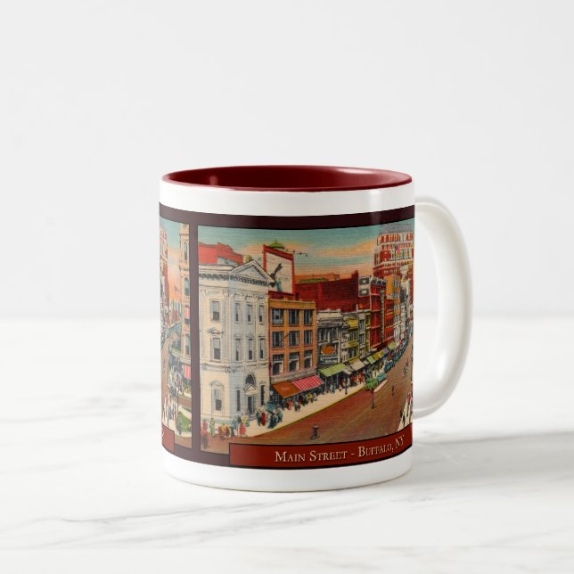 Main Street - Buffalo, NY Vintage Coffee Mug (Front Right)
