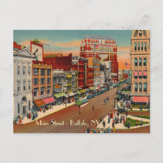 Main Street - Buffalo, NY Vintage Postcard