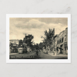 Main Street, Chatham, New Jersey Vintage Postcard