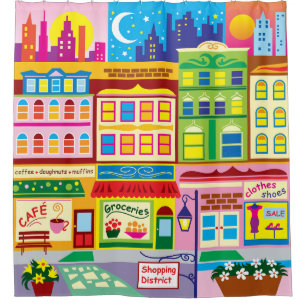 Main Street Colours Shower Curtain