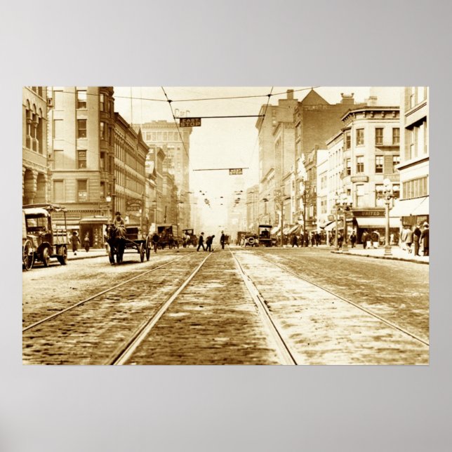 Main Street from Clinton Ave Poster (Front)